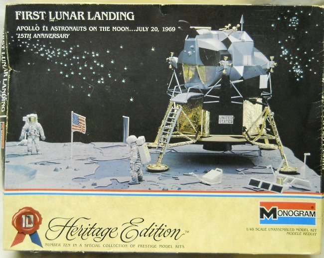 Monogram 1/48 First Lunar Landing Apollo 11 - Astronauts on the Moon - Heritage Edition Issue, 6060 plastic model kit